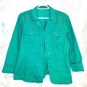 Western Rhinestone Jacket, Size Large.